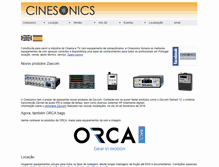 Tablet Screenshot of cinesonics.pt